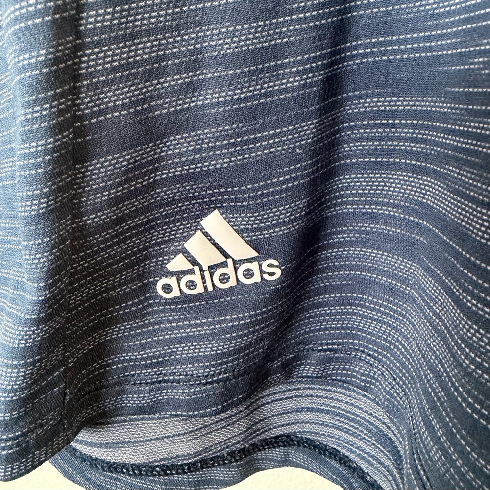 Adidas XL Disney Minnie Mouse Heather Blue Space Dye Golf Short Sleeve Polo - Picture 4 of 7